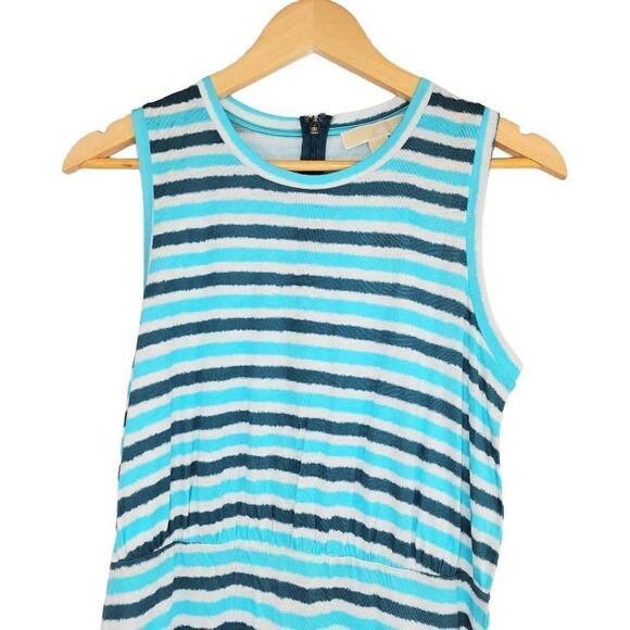 Michael Kors Teal Ikat Sleeveless Mini Dress - Picture 6 of 12